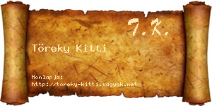 Töreky Kitti névjegykártya